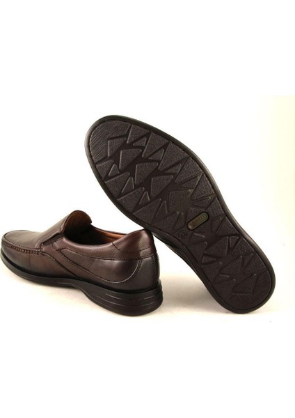 35301-H Kahverengi Hakiki Deri Erkek Geniş Kalıp Ayakkabı