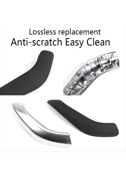 Araba Sol Sağ Iç Kapı Çekme Sökü Kolçak Kapak Trim For-Bmw X1 X2 F48 F49 F39 2016-2020 51417417513 Kremsi Beyaz (Yurt Dışından)