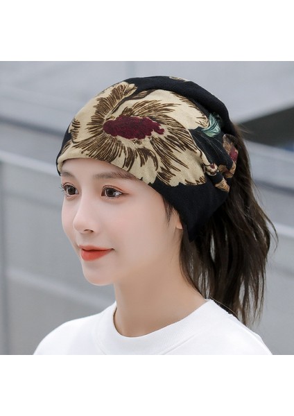 Anti-Soğuk Sıcak Yüz Değişim Boyun Atkı Kapağı Kafa Sonbahar ve Kış Yığılmış Kap Boyun Kapağı Çok Fonksiyonlu Örgü Erkek ve Kadın Bükülmüş Kap (Yurt Dışından)