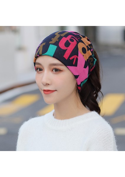 Anti-Soğuk Sıcak Yüz Değişim Boyun Atkı Kapağı Kafa Sonbahar ve Kış Yığılmış Kap Boyun Kapağı Çok Fonksiyonlu Örgü Erkek ve Kadın Bükülmüş Kap (Yurt Dışından)