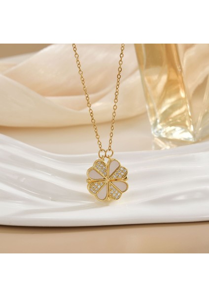 Yeni Kıdemli Işık Duygusu Lüks Mikro Set Zirkonya Bakır 18 Ayar Altın Kaplama Kolye Kolye Köprücük Kemiği Zinciri Takı ile Kadın Moda (Yurt Dışından)