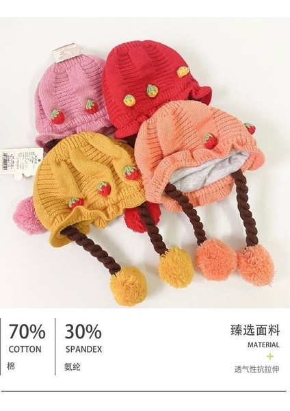 Bebek Şapkası Sonbahar ve Kış Modelleri Kız Bebek Sevimli Süper Sevimli Peruk Örgü Kış Kulak Koruma Örme Kap Bebekler ve Küçük Çocuklar Sıcak Tutmak Için (Yurt Dışından) modelleri