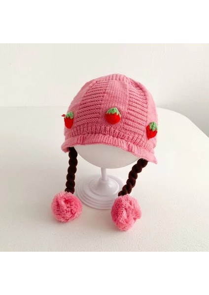 Bebek Şapkası Sonbahar ve Kış Modelleri Kız Bebek Sevimli Süper Sevimli Peruk Örgü Kış Kulak Koruma Örme Kap Bebekler ve Küçük Çocuklar Sıcak Tutmak Için (Yurt Dışından)