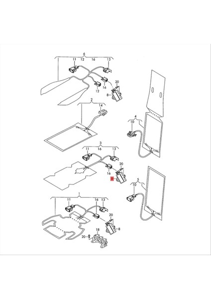 Vw Polo Caddy Polo Sedan / Klasik Araba Koltuğu Isıtıcı Kontrol Ünitesi Modülü 6Q095972 6q0 959 772 (Yurt Dışından) fiyatları
