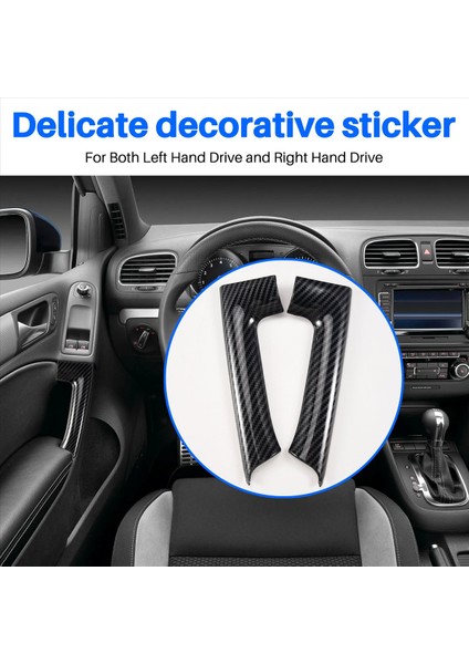 4pcs Araba Çıkartmaları Abs Karbon Fiber Tahıl Iç Kapı Koltuk Dekorasyon Kapağı Golf Için 6 Mk6 2009-2013 (Yurt Dışından) fırsatları