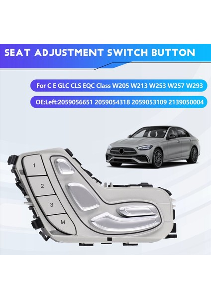 Benz C E Glc Cls Eqc Sınıf W205 W213 W253 W257 W293 Için Araba Ön Koltuk Ayar Düğmesi Düzeneği A2059056651 (Yurt Dışından) fırsatları