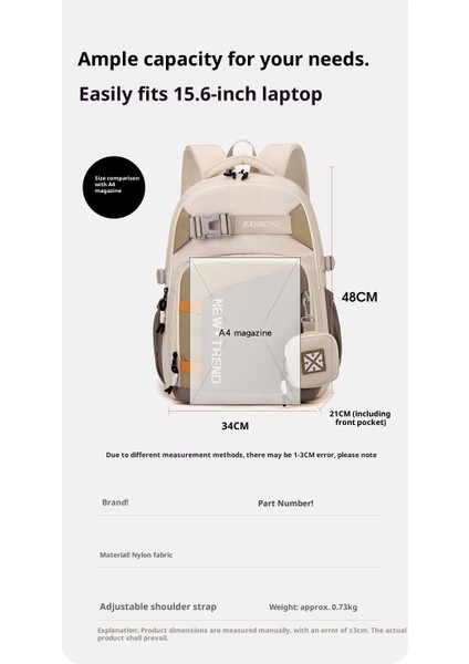 Yeni Ilk ve Ortaokul Öğrencileri Okul Çantası Bilgisayar Sırt Çantası ile Büyük Kapasiteli Kalınlaştırılmış Aşınma Omuz Çantası (Yurt Dışından) fırsatları