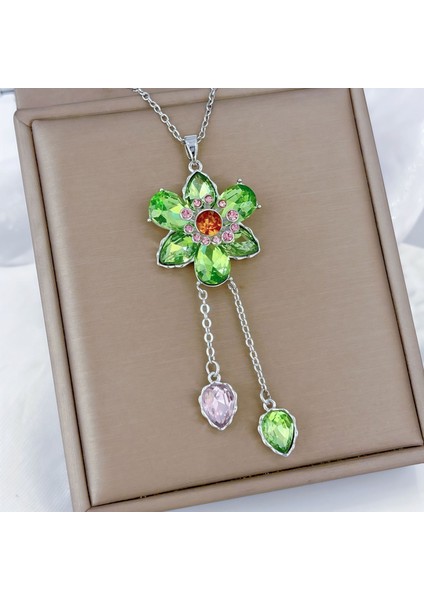 Yeni Kolye Kadın Moda Yüz Köprücük Kemiği Zinciri ile Kore Mizaç Kolye Kadın Diy Aksesuarları (Yurt Dışından)