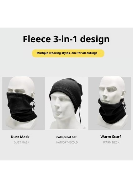 Kışlık Sıcak Eşarp Maskesi Erkek Yastıklı ve Kalınlaştırılmış Kış Açık Soğuk Eşarp Bisiklet Geçirmez Kış Boyun Örtüsü (Yurt Dışından) fiyatları