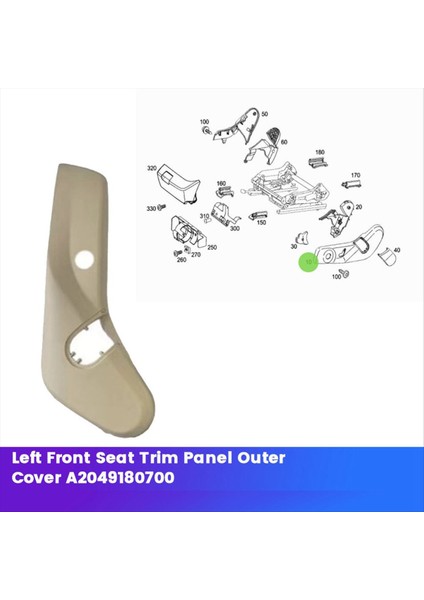 Sol Ön Koltuk Trim Panel Kapağı A2049180700 Mercedes C-Class W204 C350 C250 08-15 Lhd Koltuk Yan Koruma Dış Panel A (Yurt Dışından) fiyatları