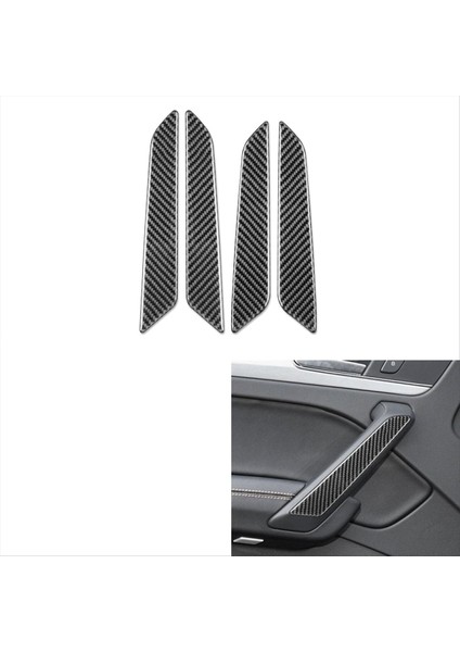 Audi Q5L Fy Sq5 2018-2024 Kapı Iç Çekme Paneli Kapak Iç Döşeme Sticker Çıkartma Için Gerçek Karbon Fiber (Yurt Dışından) fırsatları