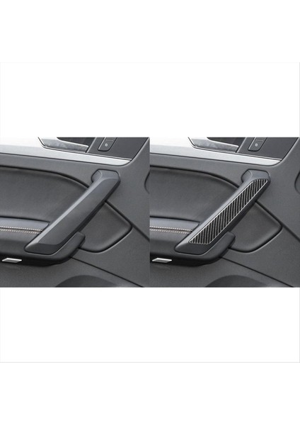 Audi Q5L Fy Sq5 2018-2024 Kapı Iç Çekme Paneli Kapak Iç Döşeme Sticker Çıkartma Için Gerçek Karbon Fiber (Yurt Dışından) indirimleri