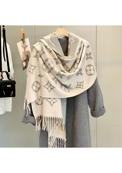 Şal Kadın Dış Almak Sonbahar ve Kış Atmosfer Duygu Püskül Hafif Lüks Kalın Yün Eşarp 5 Yeni (Yurt Dışından)