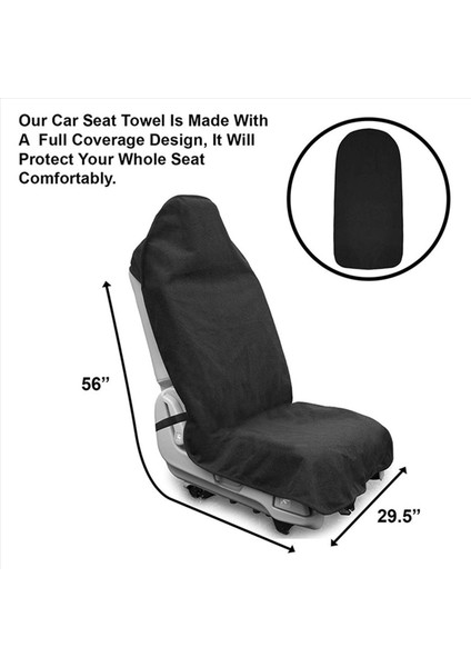 4x Makine Yıkanabilir Havlu Koltuk Kapağı Kayma Önleyici Su Geçirmez Ter Karşı Süper Emme Araba Kamyon Suv Koltuk Örtüsü (Yurt Dışından) fiyatları