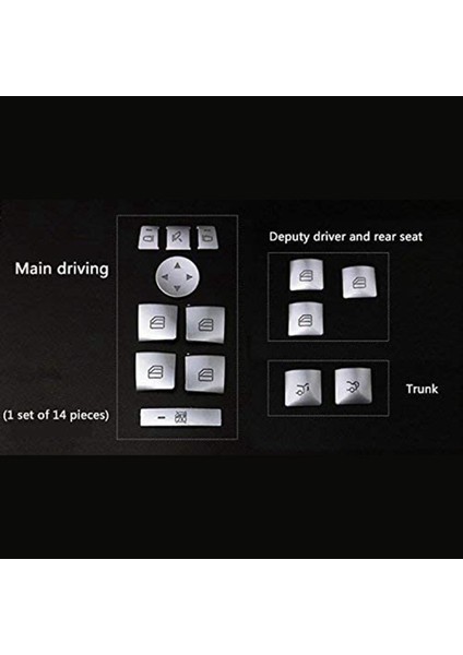 70X Iç Kapı Kolçak Pencere Anahtarı Düğmesi Trim Kapak Çıkartması Benz Glk ml Gl A B C E G Sınıf W204 W212 W246 W166 (Yurt Dışından) indirimleri