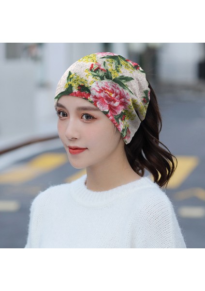 Anti-Soğuk Sıcak Yüz Değişim Boyun Atkı Kapağı Kafa Sonbahar ve Kış Yığılmış Kap Boyun Kapağı Çok Fonksiyonlu Örgü Erkek ve Kadın Bükülmüş Kap (Yurt Dışından)