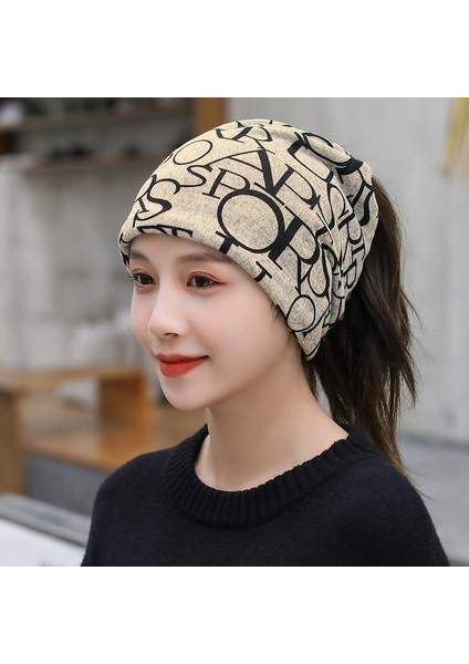 Anti-Soğuk Sıcak Yüz Değişim Boyun Atkı Kapağı Kafa Sonbahar ve Kış Yığılmış Kap Boyun Kapağı Çok Fonksiyonlu Örgü Erkek ve Kadın Bükülmüş Kap (Yurt Dışından)