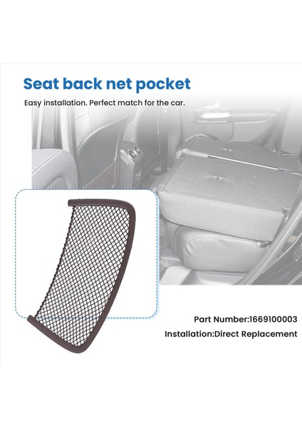 Araba Ön Koltuk Net Backrest Panel Çanta Örtü Cep Mercedes Benz R Sınıfı W251 ml W164 Gl Gls Gle W166 (Yurt Dışından) indirimleri