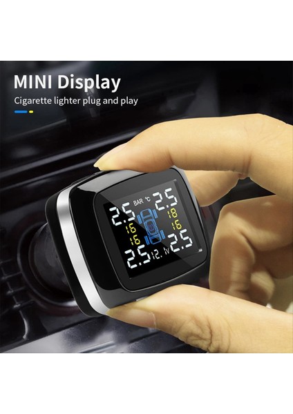 Tpms Araç Şarj Cihazı Tpms Sensör Lastik Basınç Izleme Sistemi Otomatik Lastik Hava Basınç Güvenlik Alarmı 4 Sensörler Harici (Yurt Dışından) modelleri
