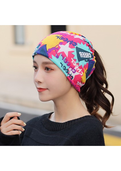 Anti-Soğuk Sıcak Yüz Değişim Boyun Atkı Kapağı Kafa Sonbahar ve Kış Yığılmış Kap Boyun Kapağı Çok Fonksiyonlu Örgü Erkek ve Kadın Bükülmüş Kap (Yurt Dışından)