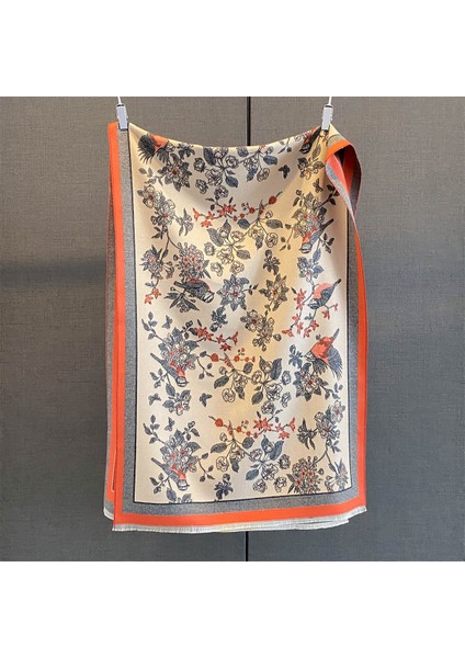 Yeni Sonbahar ve Kış Renk Engelleme Manolya Moda Eşarp Kadın Kış Yüz Mizaç Boyun Soğuk Şal (Yurt Dışından)