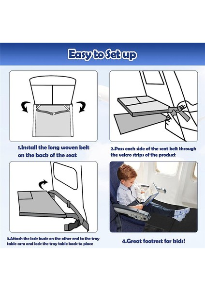 Çocuklar Için Uçak Yastık Extender Taşınabilir Uçak Seyahat Ayak Dönemi Bacak Dinlenme Için Yan Cepleri Bebek Uçak Yatağı (Yurt Dışından) modelleri