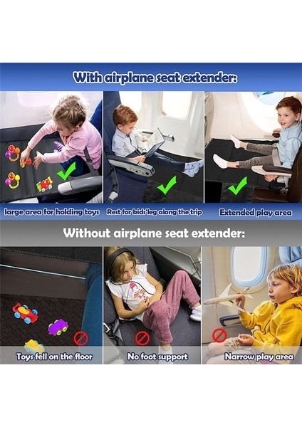 Çocuklar Için Uçak Yastık Extender Taşınabilir Uçak Seyahat Ayak Dönemi Bacak Dinlenme Için Yan Cepleri Bebek Uçak Yatağı (Yurt Dışından) fırsatları