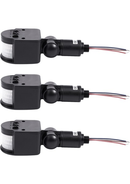 LED Işık Siyah Için 3x Dış Mekan 12V Dc Otomatik Kızılötesi Pır Hareket Sensörü Anahtarı (Yurt Dışından)