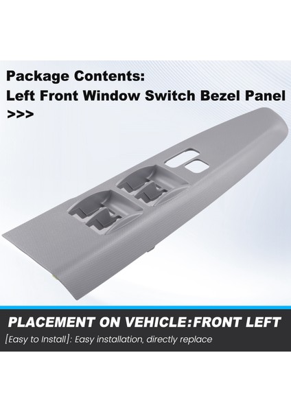 Sol Ön Kapı Kol Yolu Üst Panel 74232-0K020-B0 Toyota Hılux Fortuner Vıgo 2005-2014 Pencere Anahtarı Çerçeve Kapağı (Yurt Dışından) indirimleri