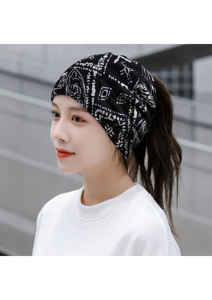 Anti-Soğuk Sıcak Yüz Değişim Boyun Atkı Kapağı Kafa Sonbahar ve Kış Yığılmış Kap Boyun Kapağı Çok Fonksiyonlu Örgü Erkek ve Kadın Bükülmüş Kap (Yurt Dışından)