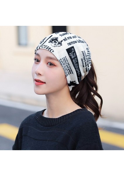 Anti-Soğuk Sıcak Yüz Değişim Boyun Atkı Kapağı Kafa Sonbahar ve Kış Yığılmış Kap Boyun Kapağı Çok Fonksiyonlu Örgü Erkek ve Kadın Bükülmüş Kap (Yurt Dışından)