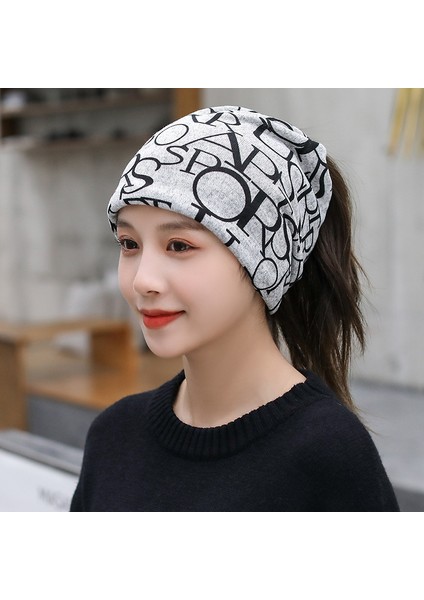 Anti-Soğuk Sıcak Yüz Değişim Boyun Atkı Kapağı Kafa Sonbahar ve Kış Yığılmış Kap Boyun Kapağı Çok Fonksiyonlu Örgü Erkek ve Kadın Bükülmüş Kap (Yurt Dışından)