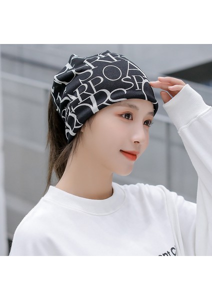 Anti-Soğuk Sıcak Yüz Değişim Boyun Atkı Kapağı Kafa Sonbahar ve Kış Yığılmış Kap Boyun Kapağı Çok Fonksiyonlu Örgü Erkek ve Kadın Bükülmüş Kap (Yurt Dışından)