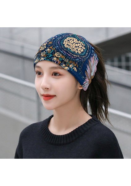 Anti-Soğuk Sıcak Yüz Değişim Boyun Atkı Kapağı Kafa Sonbahar ve Kış Yığılmış Kap Boyun Kapağı Çok Fonksiyonlu Örgü Erkek ve Kadın Bükülmüş Kap (Yurt Dışından)