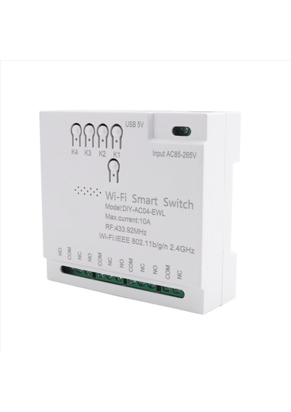 4ch Ewelink Wifi Akıllı Anahtar RF433 85-265V 2 4g Wifi Smartlife Home Otomasyon Modülü Iftt Alexa Google Home Home (Yurt Dışından) fırsatları