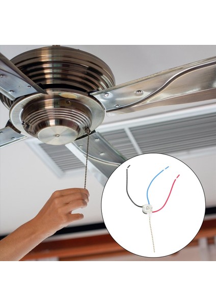 3 Pack Tavan Fan Işık Anahtarı ZE-110 Fan Sahip 3 Yolu Hedece Fan Anahtarı Tevin Çekme Zinciri Switch Değiştirme (Yurt Dışından) indirimleri