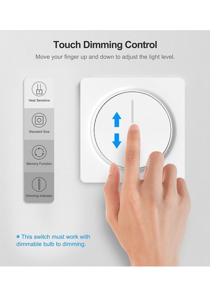 Tuya Smart Wifi Dimmer Işık Anahtarı Dokunmatik Panel Duvar Anahtarı 100-240V Alexa Google Home Için Çalışıyor (Yurt Dışından)