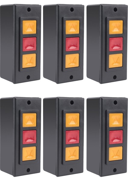 6x Garaj Kapı Açıcı Elektrikli Kapı Rulosu Anahtarı Kilit Kutusu Yüzeye Monte Gizli Düğme Anahtarı C (Yurt Dışından)