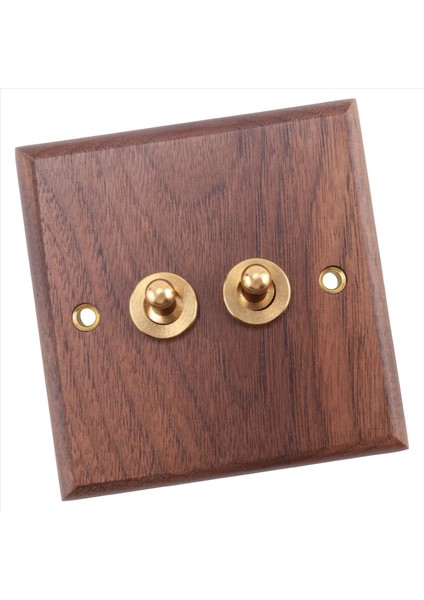 Retro Amerikan Endüstriyel Stil Işık Anahtarı Soketi Masif Ahşap Pirinç Geçiş Anahtarı Plakası Antik Evde Kalma Anahtarı (2) (Yurt Dışından) modelleri