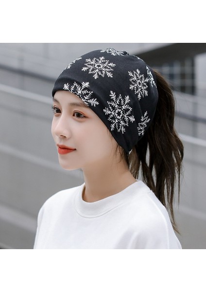 Anti-Soğuk Sıcak Yüz Değişim Boyun Atkı Kapağı Kafa Sonbahar ve Kış Yığılmış Kap Boyun Kapağı Çok Fonksiyonlu Örgü Erkek ve Kadın Bükülmüş Kap (Yurt Dışından)