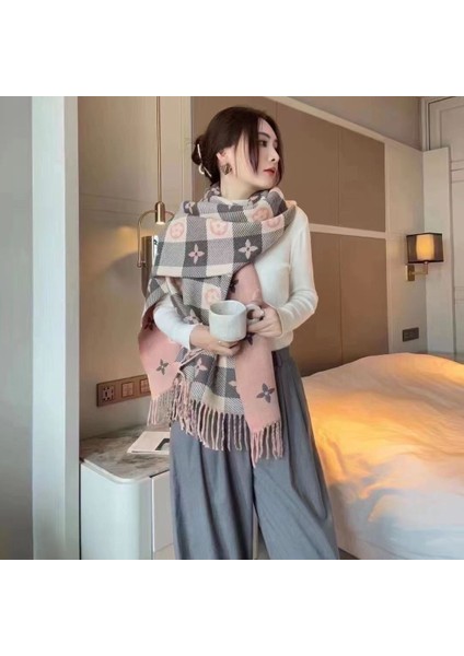 Aşk Eşarp Atmosfer Duygusu Kadın Sonbahar ve Kış Şal Hafif Lüks Kıdemli Eşarp Duygusu (Yurt Dışından)