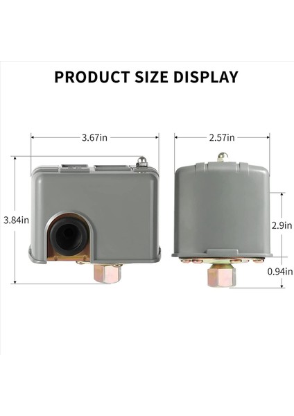 Kuyu Pompası Için 2x Pessure Anahtarı 40-60PSI Su Basınç Anahtarı Ayarlanabilir Diferansiyel 1/4 Inç Dişi Npt (Yurt Dışından) modelleri