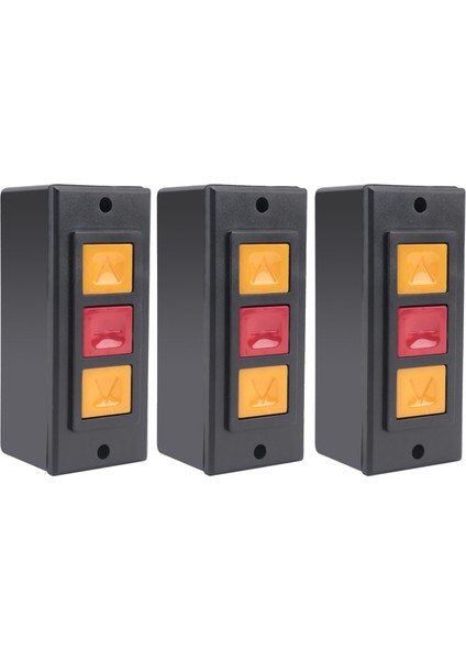 3x Garaj Kapı Açıcı Elektrikli Kapı Rulo Anahtarı Kilit Kutusu Yüzeye Monte Gizli Düğme Anahtarı C (Yurt Dışından)