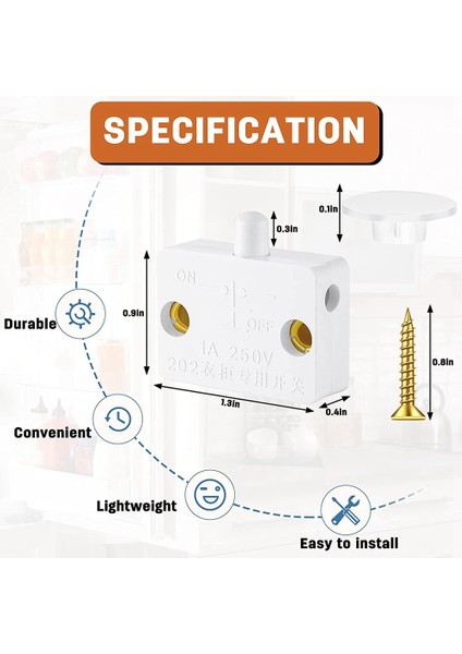 16 Adet Kabine Lamba Anahtarı Otomatik Kapı Anahtarı 12V 24V 110V (Beyaz) Için Geçerli Gardırop Için Temas Anahtarı (Yurt Dışından) fırsatları