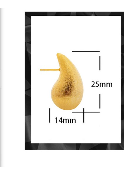 ADORE-R0517 Altın Tonlarında Buzlu Damarlı Damla Küpe (Yurt Dışından) fiyatları