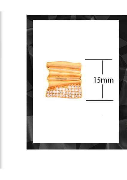 ADORE-R0600 Altın Tonlarında Kare Zirkon Taşlı Küpeler (Yurt Dışından) fiyatları