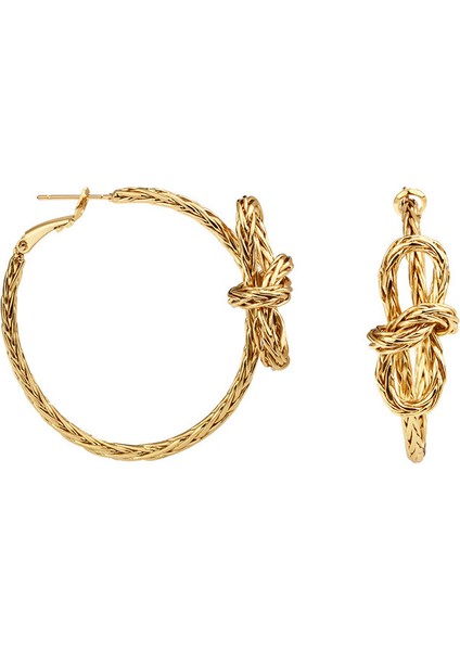 ADORE-R0286 Altın Fiyonk Halka Küpeler (Yurt Dışından)