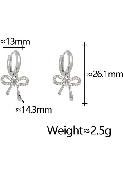 ADORE-A-1022 Gümüş Zirkonyum Yaylı Kadın Küpeleri (Yurt Dışından) fiyatları