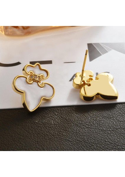 ADORE-R0543 Altın Fransız Iris Kabuğu Küpe (Yurt Dışından) fiyatları