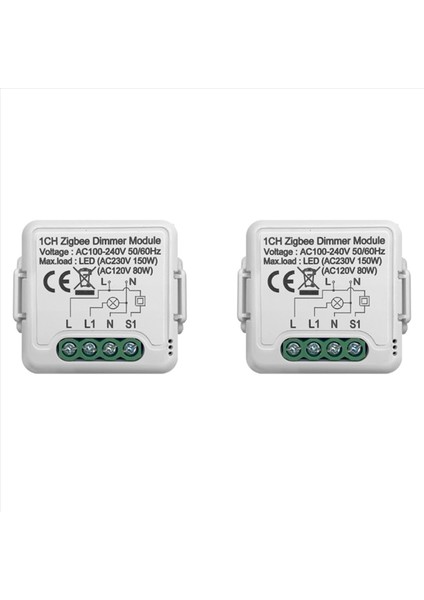 2x Tuya Zigbee Akıllı Dimmer Anahtar Modülü 2 Yollu Kontrol Dıy Dıy Dimmable Anahtarları 10A Alexa Için Çalışma (1 Çete) (Yurt Dışından)